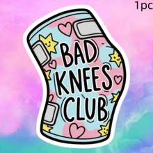 Bad Knees Club, Self-Deprecating In A Lighthearted And Cute Way With Fellow Enthusiasts, Waterproof Vinyl Sticker - Durable Smooth Surface, Self-Adhesive Bumper Sticker, Suitable For Cars, Windows, Laptops, Trucks, Water Bottles - Versatile Durable Design, Car Sticker - Vinyl - View 10