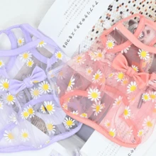 1pc Pet Daisy Mesh Tank Dress, Cute Vest Clothing For Cats And Dogs, Spring Summer Autumn - Multicolor - View 6