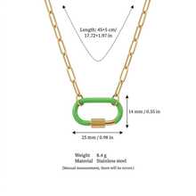 1pc DIY Colorful Summer Oil Drop Cute Animal & Plant Pendant Necklace, Fashion Pastoral Style, Dopamine Style Fashion Necklace, Stainless Steel Vacuum Plated 18k Gold, Displaying Women's Fashion Charm Item, Pendant For Jewelry Making, High-End Jewelry, Stainless Steel Accessory - Multicolor - View 38