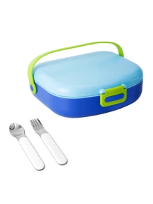 Portable Lunch Box In 5 Macaron Color Blocks With Handle And Buckle Design. Suitable For Single-Person, Portable, Airtight Lunch Boxes. Perfect For Back-To-School Season, Working Professionals, And Outdoor Picnics. - Multicolor - View 13