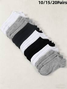 20 Pairs Women's Multi-Color Ankle Socks, Summer Thin Casual Fashion Low-Cut Short Socks - Multicolor - View 2