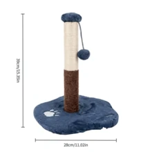 Sisal Cat Scratching Post, Wear-Resistant And Scratch-Resistant To Protect Furniture, Stable Base Preventing Tipping, Paired With A Teasing Pom-Pom For Cats, Serving Both Claw Sharpening And Play Purposes - Multicolor - View 11