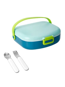Portable Lunch Box In 5 Macaron Color Blocks With Handle And Buckle Design. Suitable For Single-Person, Portable, Airtight Lunch Boxes. Perfect For Back-To-School Season, Working Professionals, And Outdoor Picnics. - Multicolor - View 16