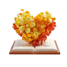 700+ Pcs Small Particle Building Block Heart-Shaped Bouquet Model, DIY Desktop Decor Toy, ABS Material, Suitable As Valentine's Day, Christmas, Holiday Gift For Men And Women - Creative Love - View 11