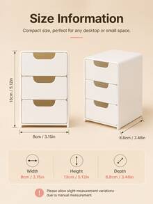 3-Compartment Drawer Storage Box, Lightweight Stackable Portable Desktop Organizer, Multi-Compartment Design, Suitable For Office Supplies, Jewelry, Cosmetics And Crafts, Home And Office Daily Storage And Organization Solution - Multicolor - View 6