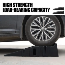 2PCS Heavy Duty 5 Ton 2.5+2.5 Ton Plastic Car Ramp Lifting Ramps 33cm Extra Wide, Black ﻿ - 2PCS Car Lifting Ramp - View 4