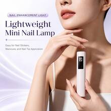 GANLAIX 便攜式美甲烘乾燈與美甲燈，可充電式 UV LED 凝膠美甲固化燈，180mAh 迷你凝膠指甲油烘乾機，緊湊美甲用品，簡單一鍵式美甲工具，旅行禮物 - 彩色 - 查看 4