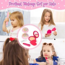 Little Girls Toy Wallet, With Pretend Makeup, Princess Toy Set, Includes Handbag, Phone, Watch, Scarf, Children's Toy Wallet, Birthday Gift, Suitable For Girls Aged 3, 4, 5, 6 And Above. - Pink - View 5