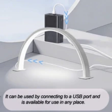 1 قطعة مصباح أظافر LED، مصباح طاولة LED 40/53 سم، ضوء نصف القمر لمكتب الأظافر، مع شريط لاصق ثابت، مصباح أظافر بقابس USB، لمكتب التطريز وإضاءة ملء محيطية بقابس USB، مصباح عمل لصالون التجميل - USB - مشاهدة 8