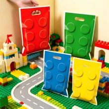 12/20/40 Pieces, Building Block Party Gift Bags, Four-Color Block Design, Suitable For Cartoon Block-Themed Party Bags, Birthday Party Gift Bags, And Holiday Celebration Party Gift Packaging - View 2
