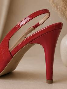 Mozione Women Heeled Sandals - Đỏ - Xem 7
