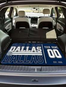 Dallas Football Team Car Trunk Mat, Non-Slip Easy-To-Clean Polyester Trunk Floor Protector, Suitable For Sedan, SUV And Pickup, Perfect Fan Holiday Gift - A - View 2