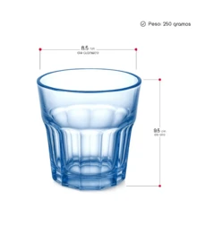 Shoppe house - Set de 6 vasos de vidrio colores surtidos - 300ml - Ver 3