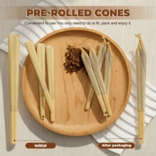 50/100/200 Pack 110mm King Size Pre-Rolled Cones Brown Rolling Papers With Filter Tip|Rolling Papers - Multicolor - View 4