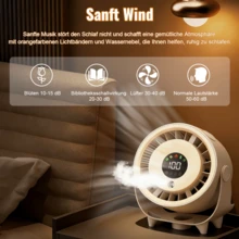 Desktop Mist Fan, Kitchen Wall-Mounted Compact Desktop Circulating Fan, USB Home Fan - Khaki - Übersicht 6