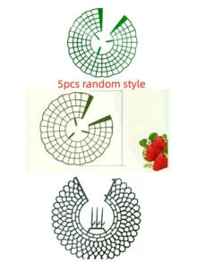 10 piezas Estante de plantación de fresas, Soporte para fresas en maceta, Marco de soporte antioxidante para frutas, Soporte para fresas (con forma de pétalo) - enrejado de fresas - Ver 8