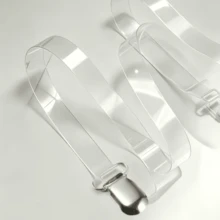 2/4/6Pcs Adjustable Buckle Shoulder Straps, 3 Colors Available: White, Black, Transparent, Suitable For Lingerie, Camisole And Clothing Anti-Slip Elastic Replacement Extension Straps, Tablecloth Fixing Elastic Bands, Duckbill Buckle Replacement Extension Straps - Multicolor - View 9