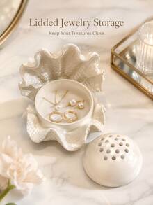 1pc Shell Jewelry Tray, Artistic Decorative Style, Multi-Functional Semi-Circular Key And Jewelry Storage Rack, Suitable For Entryway/Vanity, Home Decor, Thoughtful Gift For Mother/Friend - Wedding Gift, Jewelry Tray Sun Travel - Multicolor - View 1