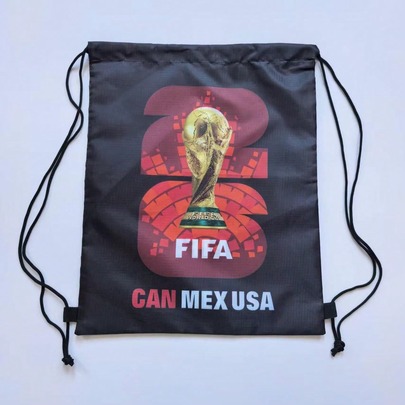 10 حقائب رياضية برباط سحب FIFA، حقائب ظهر برباط سحب كأس العالم 2026 الولايات المتحدة وكندا والمكسيك للجنسين، حقائب رياضية للعودة إلى المدرسة، حقائب برباط سحب مطبوعة متينة، حقائب تشجيع لعشاق كرة القدم، حقائب للمشي لمسافات طويلة، حقائب تخزين محمولة باللونين الأسود والأبيض