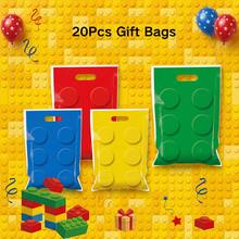12/20/40 Pieces, Building Block Party Gift Bags, Four-Color Block Design, Suitable For Cartoon Block-Themed Party Bags, Birthday Party Gift Bags, And Holiday Celebration Party Gift Packaging - View 10