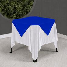 Set Of 20 White Tablecloths 1.5x1.5m + Colorful Table Runners - 寶藍色 - 查看 3