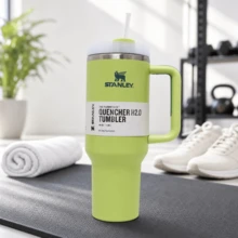 STANLEY 40oz H2.0 Flowstate Tumbler, Citron Lime Green Vacuum Insulated Stainless Steel, Leakproof Lid With Handle Straw Sweat-Proof - 綠色 - 查看 4
