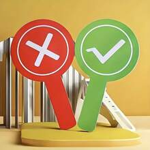 [2/4 piezas] Tarjetas de respuesta de doble cara - Señales de Correcto/Incorrecto, herramienta de respuesta de aula de material PVC, adecuada para maestros y estudiantes, ¡perfecta para debates, cuestionarios y aprendizaje interactivo! - A - Ver 5