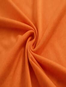 Nouveau T-shirt pour femmes, T-shirt surdimensionné pour femmes pour le printemps/été, style d'illustration simple, tenue d'été pour femmes de la République Dominicaine. - Orange - Voir 3