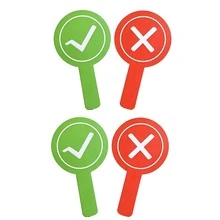 [2/4 piezas] Tarjetas de respuesta de doble cara - Señales de Correcto/Incorrecto, herramienta de respuesta de aula de material PVC, adecuada para maestros y estudiantes, ¡perfecta para debates, cuestionarios y aprendizaje interactivo! - A - Ver 10