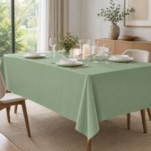 1/4 Packs Solid Color Disposable Plastic Tablecloth, Sage Green, Foldable, Easy To Clean, Suitable For Weddings, Birthdays, Graduations, And Christmas Parties, Summer Gifts, Beach, Back To School Supplies, Room Decor - Multicolor - View 2