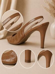 Mozione Women Heeled Sandals - 駝色 - 查看 6