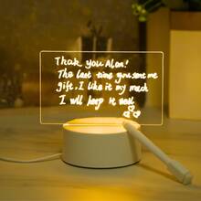 1pc Solid Color DIY Acrylic 3D Night Light, Customizable DIY, USB Universal Power Supply, Visual Atmosphere LED Lamp Decor, Suitable For Memo, Gift, Home Decoration, Daily Entertainment, Etc. - Rectangular DIY Board - View 10