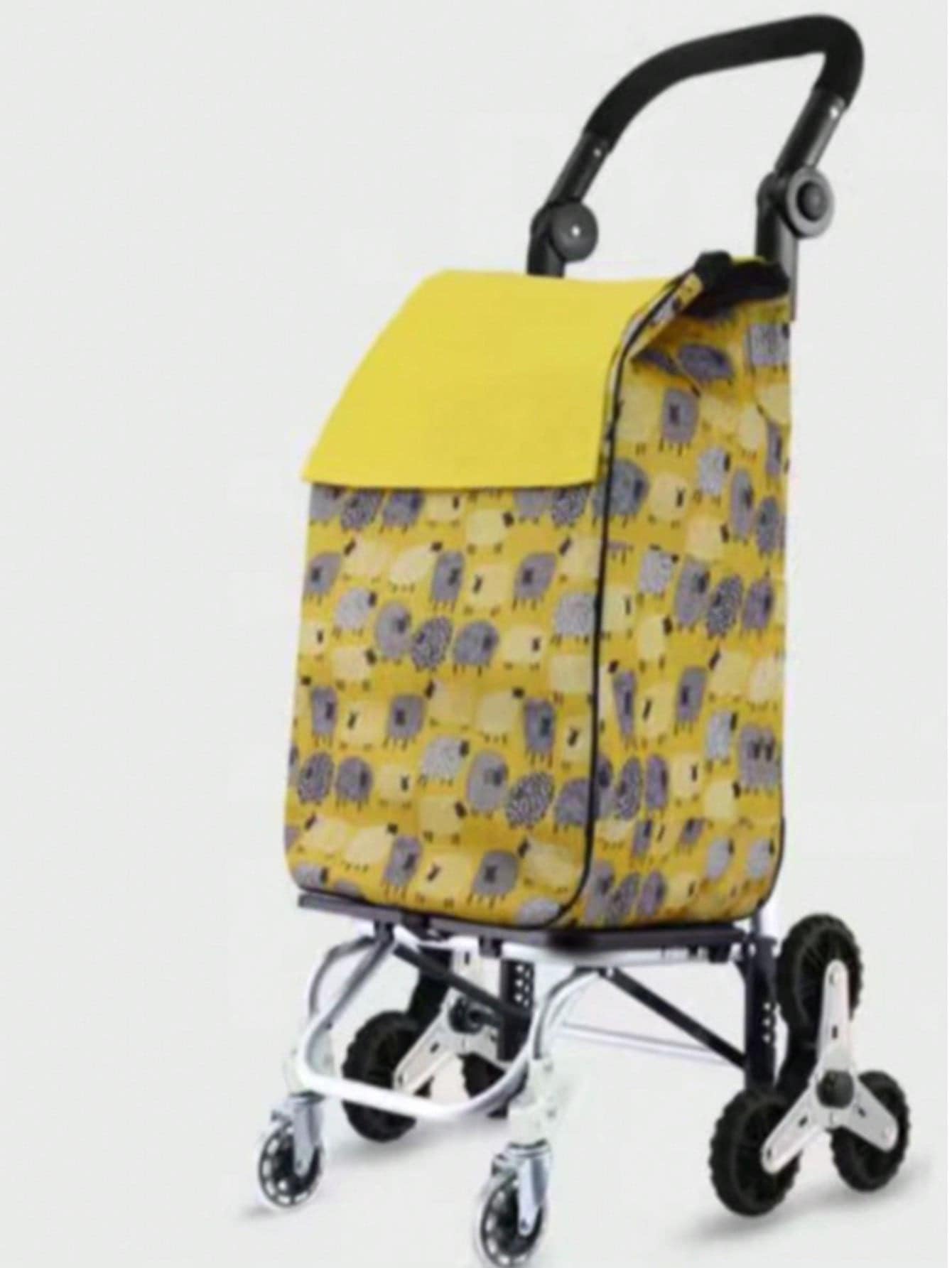 Carrito de compras, carrito de supermercado, mini carrito, portátil, plegable, ligero, fácil de usar para subir escaleras, asa de transporte - A - Carrito de compras plegable y extraíble - Ver 1