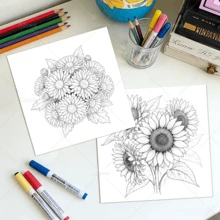 Relaxing Floral Coloring Book For Adults Stress Relief Beautiful Floral Patterns Bold & Easy, Minimalist Large Designs To Help You Relax, Includes Cute Comfortable Patterns (Bold & Easy To Color), Anxiety Relaxation Art Drawing Book - Flowers - View 10