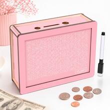 KKC 10K Money Saving Challenge Box, Wooden Cash Vault Piggy Bank With Digital Counter And Target Numbers, Fun Budgeting Box For Adults, Teens, Family And Office Desk - View 11
