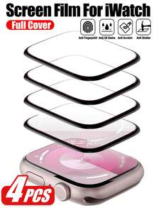 CASECOPS 3pcs Screen Protector Film, Compatible With Apple Watch 49mm Ultra 2/1, Anti-Scratch, Soft TPU High Definition Transparent Bubble-Free Film, Touch Sensitive, Full Coverage Protection, Ultra-Thin High Transparency High Definition Touch Soft Film, Compatible With Apple Watch Accessories, Compatible With 45mm/49mm/46mm/42mm/41mm/44mm/40mm/38mm/S10/S9/S8/S7/S6/S5/S4/S3/S2/S1/SE/Ultra 1/2 - 4pcs - View 16
