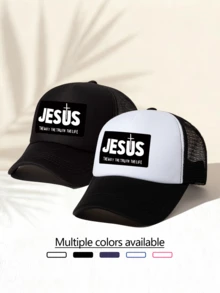 Unisex Letter Print Breathable Mesh Baseball Cap, Adjustable Outdoor Sun Hat For Casual Commuting - Sponge Cap 2 - View 12