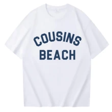 The Summer I Turned Pretty - Cousins Beach Women's T-Shirt, Harajuku Casual Long Sleeve Streetwear, Aesthetic Clothing - 白色 - 查看 1