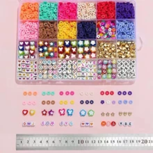 4 Colors Vibrant Soft Clay, Approx. 5760pcs Small Polymer Clay Beads, DIY Jewelry Bracelet Making, Afternoon Tea Party Handmade Beading Activity, Creative Crafting - Multicolor - View 5