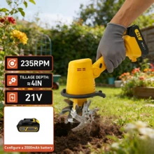 21V Electric Tillers & Garden Soil Loosening Machines - Power Upgrade - View 1