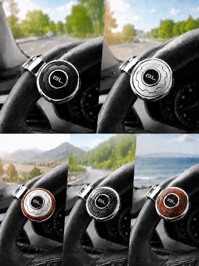 1pc Car Steering Wheel Spinner Knob, 360° Power Handle Ball With Metal Ball Bearing, Non-Slip Silicone Universal Steering Wheel Booster, One-Hand Power Steering Ball Driving Assist Helper For Cars Trucks SUVs Boats - Auto Accessories