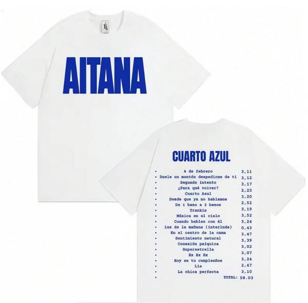Camiseta de Regalo para Fans de la Gira del Álbum "Metamorphosis" de Aitanas 2026, Ropa Casual de Algodón Y2K para Hombre y Mujer de Verano