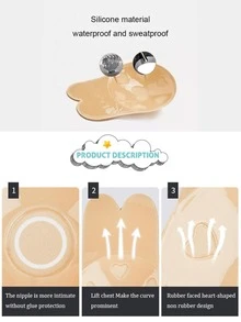 4pcs/2pcs Washable Bunny Ears Silicone Invisible Bra Self-Adhesive Sports Push-Up Bra Stickers - Multicolor - View 8
