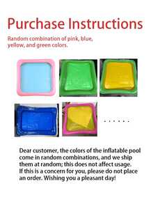 Piscina inflable de doble anillo mini/Diseño de borde suave y grueso/"Dopamina" Color/Esencial para el hogar//Se puede usar como bandeja flotante para piscinas grandes (puede contener toallas y protector solar)/Piscina inflable de PVC/Reutilizable/Diseño inflable ahorrador de espacio (se envía combinación de colores aleatoria) - multicolor - Ver 9