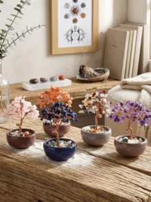 Dekorasi Pohon Kristal Bermakna Keberuntungan Ornamen Meja Hadiah Dekorasi Rumah Aksesori Meja Souvenir Pesta Dekorasi Kamar Tidur Dekorasi Kantor Dekorasi Ruangan Dekorasi Rumah Ornamen Kristal - A - View 2