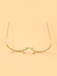 European And American Hot-Selling Sparkling Crystal Glasses Frames For Women, High-End Party Photo Prop Rhinestone-Studded Rimless Glasses Frames - Multicolor - View 3