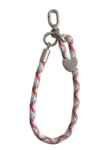 Cordón ajustable para teléfono con forma de corazón, cuerda de 7 mm de grosor, correa de muñeca, correa de mano antirrobo, colgante con hebilla de metal de textura de alta gama, cuerda colgante anti-pérdida, llavero, colgante para bolsa de cámara, cadena versátil unisex para funda - Multicolor - Ver 9