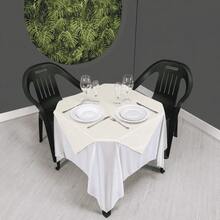 Set Of 20 White Tablecloths 1.5x1.5m + Colorful Table Runners - 稻草 - 查看 2