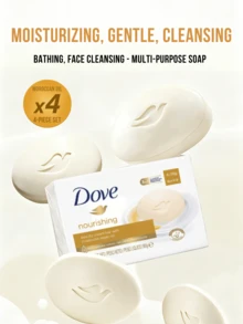 Dove 乳木果油與香草皂 90g*4，含 1/4 保濕乳液，溫和清潔，泡沫豐富濃密，保濕補水不乾燥，適用於臉部、身體與雙手，適合所有膚質 - 摩洛哥油 - 查看 4