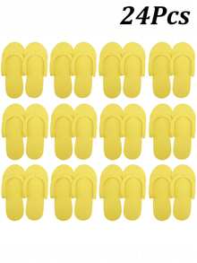 2/24Pcs Disposable Foldable EVA Foam Foot Massage Slippers, Multicolor Foldable Foot Massage Slippers, Suitable For Beauty Salons, Spa Hotels, Large Spa Parties, Disposable Foot Massage Sets, Nail Salon Slippers - Multicolor - View 19